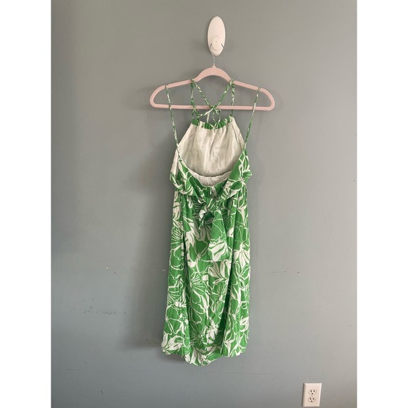 Faithfull The Brand Women's Green Taormina Floral Crepe Halter Neck Midi Dress - Picture 6 of 12